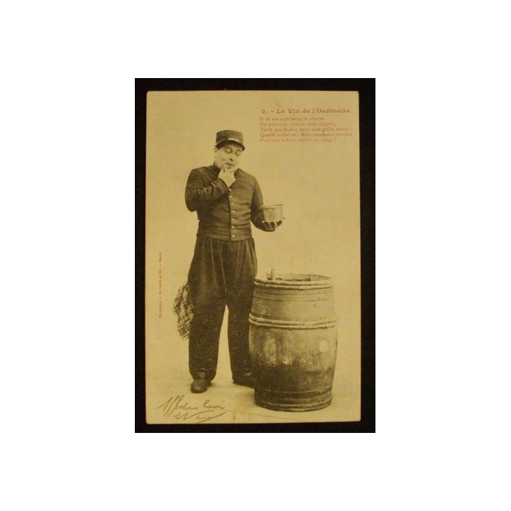 CARTE POSTALE HUMOUR MILITAIRE 1903