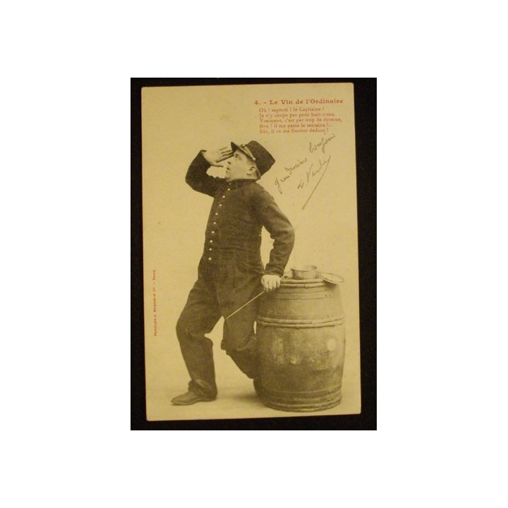 CARTE POSTALE HUMOUR MILITAIRE 1903