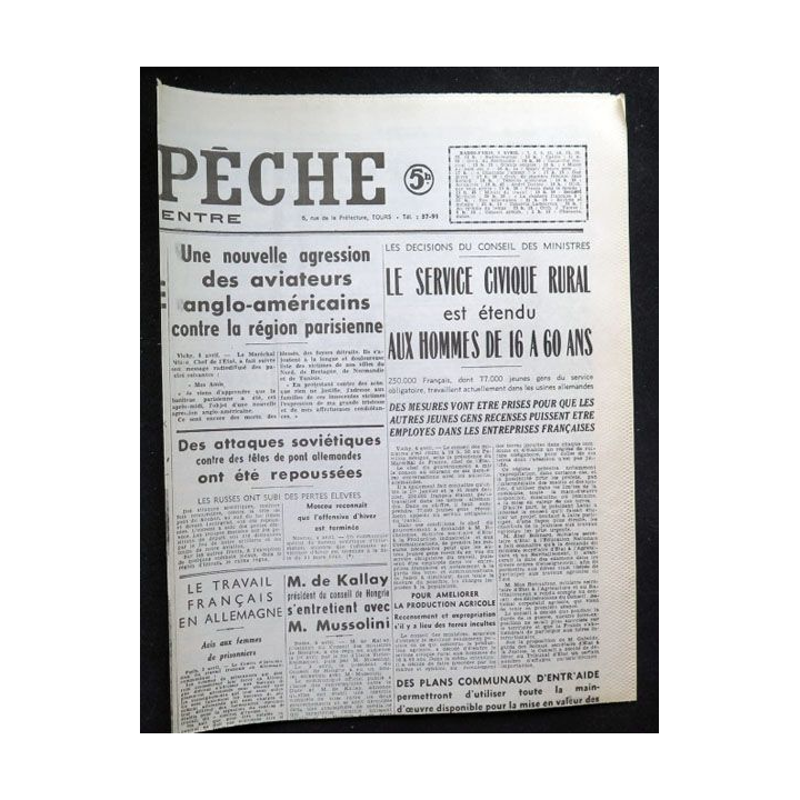 La Dépêche du centre lundi 5 avril 1943