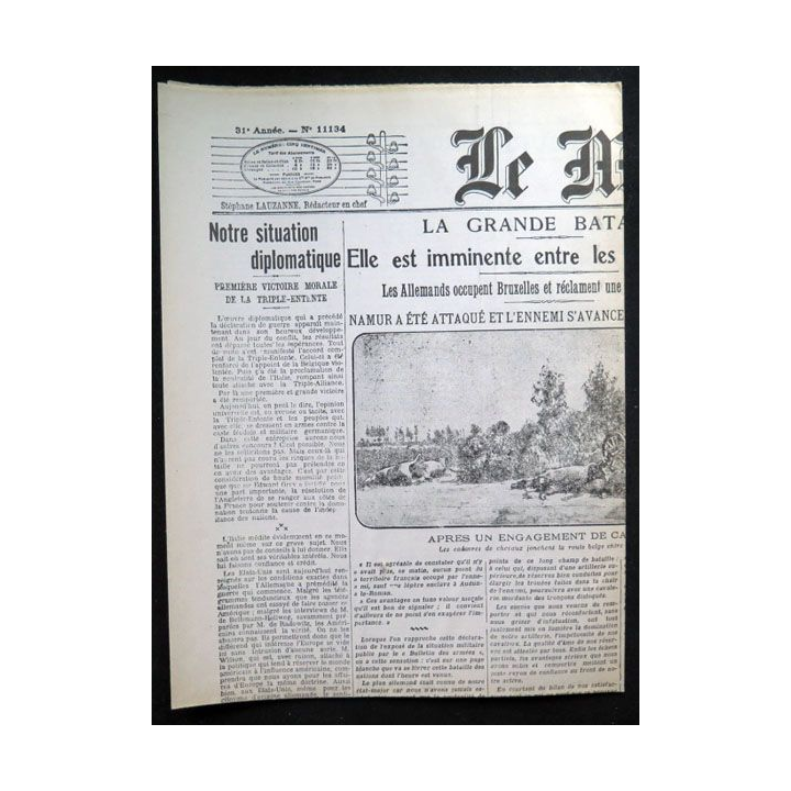 Le Matin du Samedi 22 août 1914