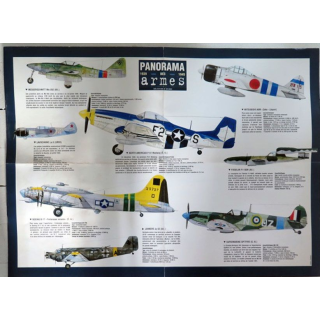 Affiche sélection d'avions Panorama des Armées 41,7 x 57 cm