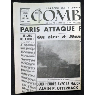 Journal Combat n° 62 du jeudi 24 Août 1944