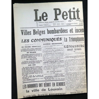 Le petit journal du dimanche 30 Août 1914