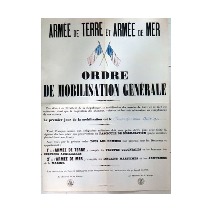 Affiche uniformes de l'armée française guerre de 1939