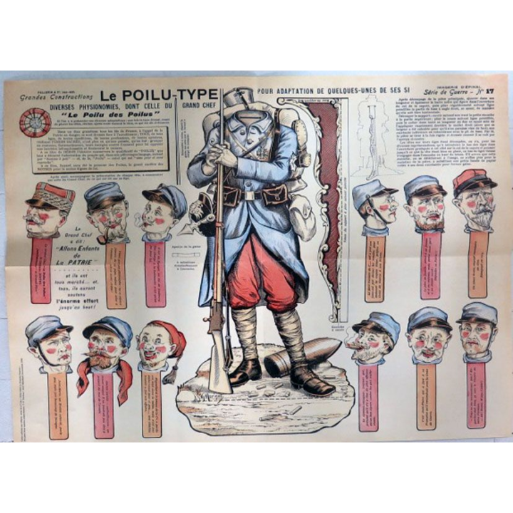 Affiche uniformes de l'armée française guerre de 1939