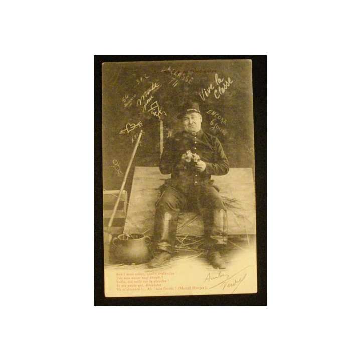 CARTE POSTALE HUMOUR MILITAIRE 1903
