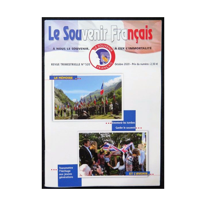 Le Souvenir Français N° 520: bulletin octobre 2020