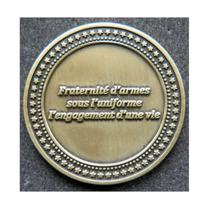 médaille de 4,5 cm de diamètre de la fraternité d'armes du 14 juillet 2018