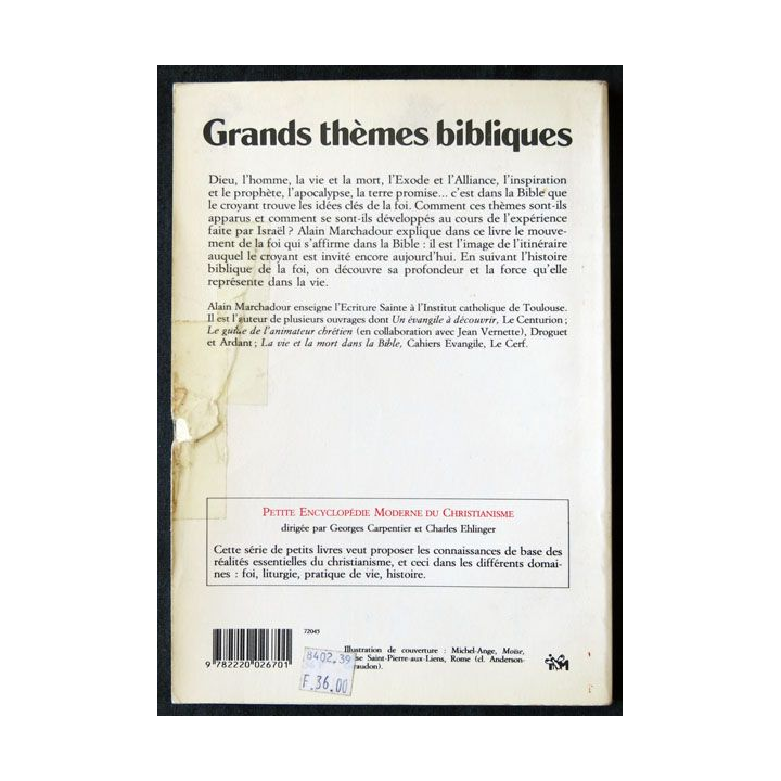 Grands thèmes bibliques écrit par Alain Marchadour aux éditions Desclée de Brouwer - F010