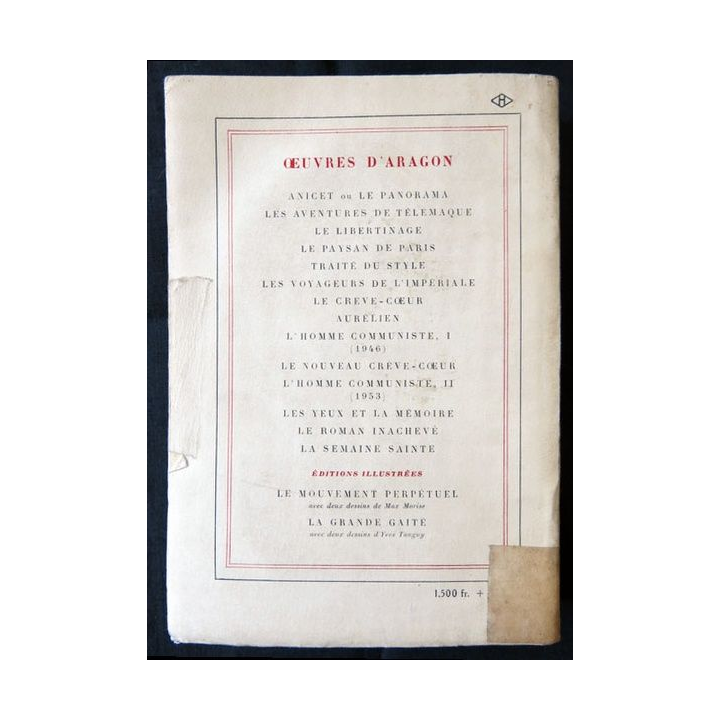La semaine sainte (Roman) écrit par Aragon aux éditions Gallimard  - F010