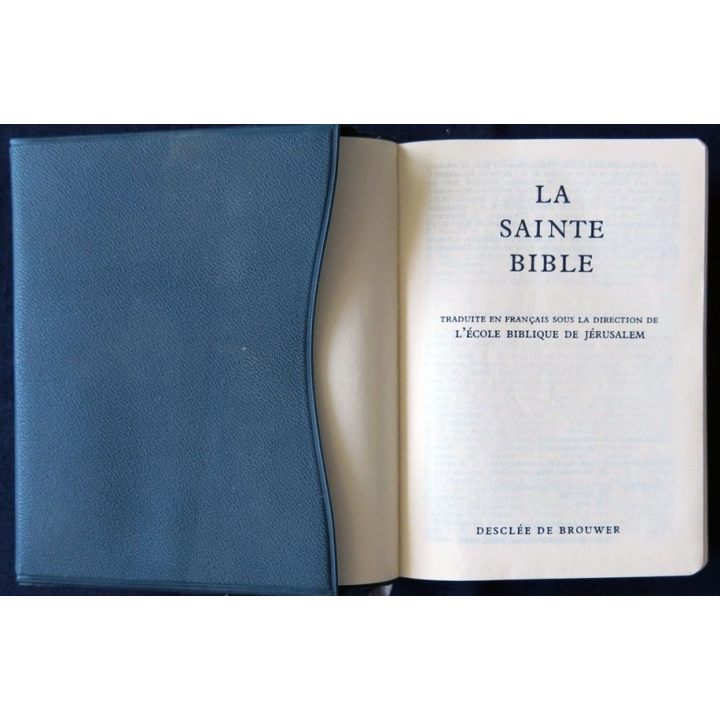 La sainte bible (12,5x8,5x3,5) étui plastifié vert aux éditions Desclée de Brouwer - F010