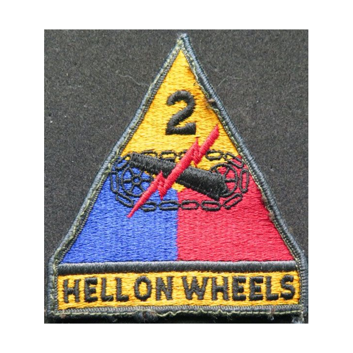 USA 2° Armored division US army patch l'enfer sur roues Hell on wheels