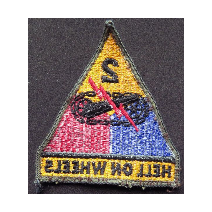 USA 2° Armored division US army patch l'enfer sur roues Hell on wheels