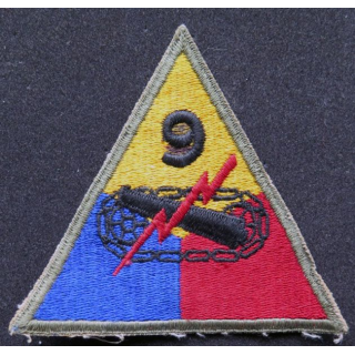 9° Armored division US army patch
