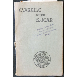 Evangile selon St Jean traduction Chanoine A. Crampon aux éditions Desclée et Cie - F010