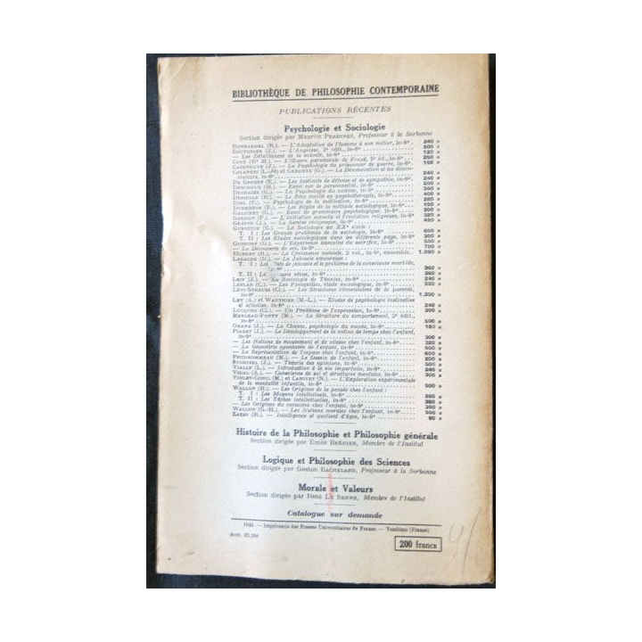Signification du marxisme (1949) écrit par H.C Desroches aux éditions Ouvrières - F010