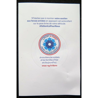 Autocollant Bleuet de France Aidons ceux qui restent