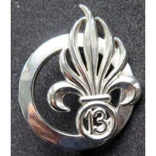 13° DBLE insigne de béret argenté 13° demi-brigade Légion Etrangère