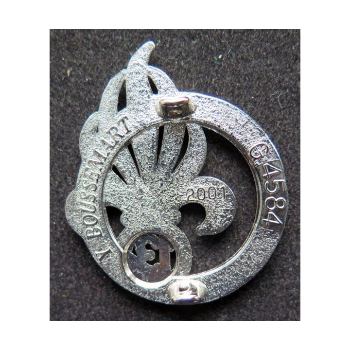 13° DBLE insigne de béret argenté 13° demi-brigade Légion Etrangère