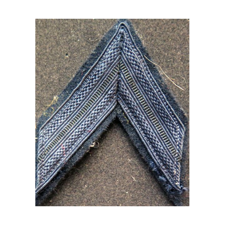 Galon de caporal ADL bleu nuit sur tissu bleu noir
