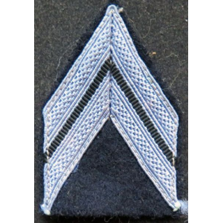 Galon de caporal PDL transmissions sur tissu bleu noir