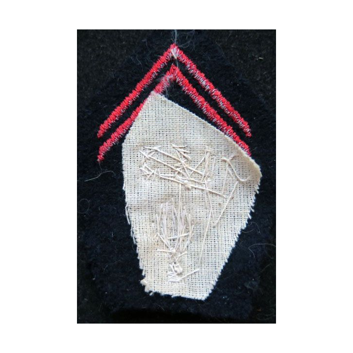 SOUTACHE : insigne de col du 153° Régiment d'infanterie en cannetille