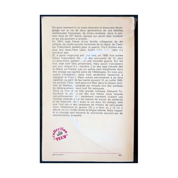 les frères Tribouillard écrit par Edouard Tribouillard aux éditions Robert Laffont - F011
