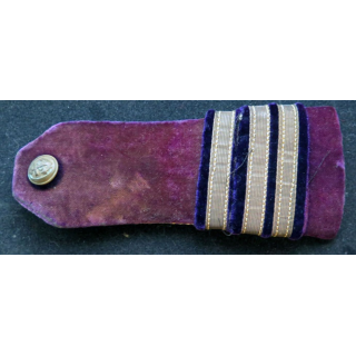 Très vieille épaulette de dentiste de la marine en velours violet