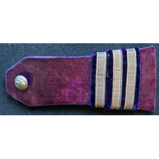 Très vieille épaulette de capitaine dentiste de marine velours violet