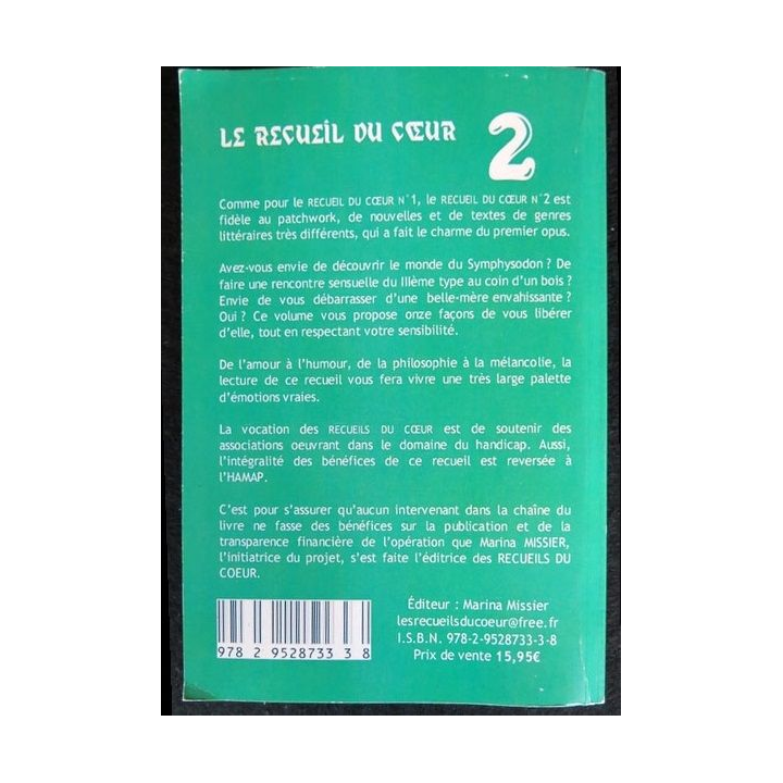 Le recueil du cœur N°2 écrit par un collectif d'auteurs aux éditions Marina Missier - F012