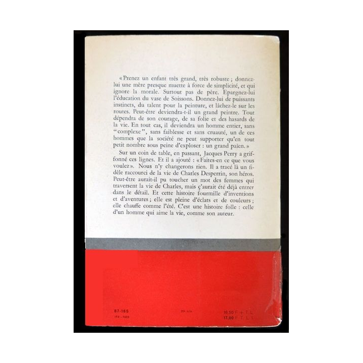 Vie d'un païen écrit par Jacques Perry aux éditions Robert Laffont - F012
