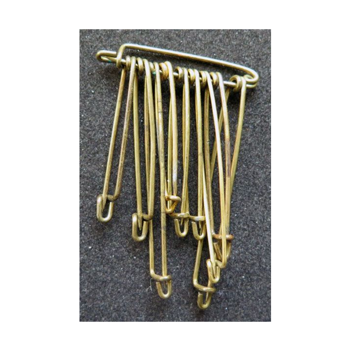 MILITARIA : lot de 10 épingles en laiton de dimensions variées