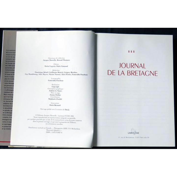 Journal de la Bretagne collection J. Marseille aux éditions - F013