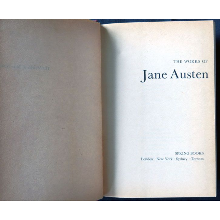 The Works of Jane Austen écrit par Jane Austen aux éditions Sping Books London - F013