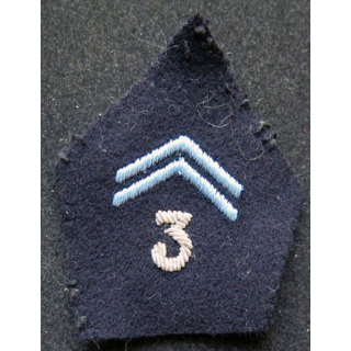 insigne tissu de col du 3° régiment de hussards cadre en cannetille