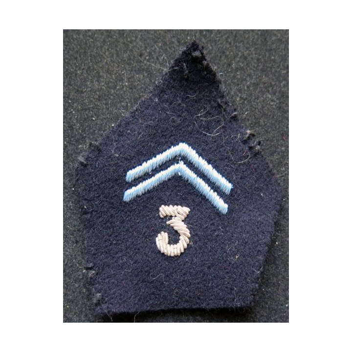 insigne tissu de col du 3° régiment de hussards cadre en cannetille