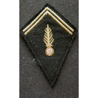 Insigne en losange de col de gendarmerie mobile en fils dorés