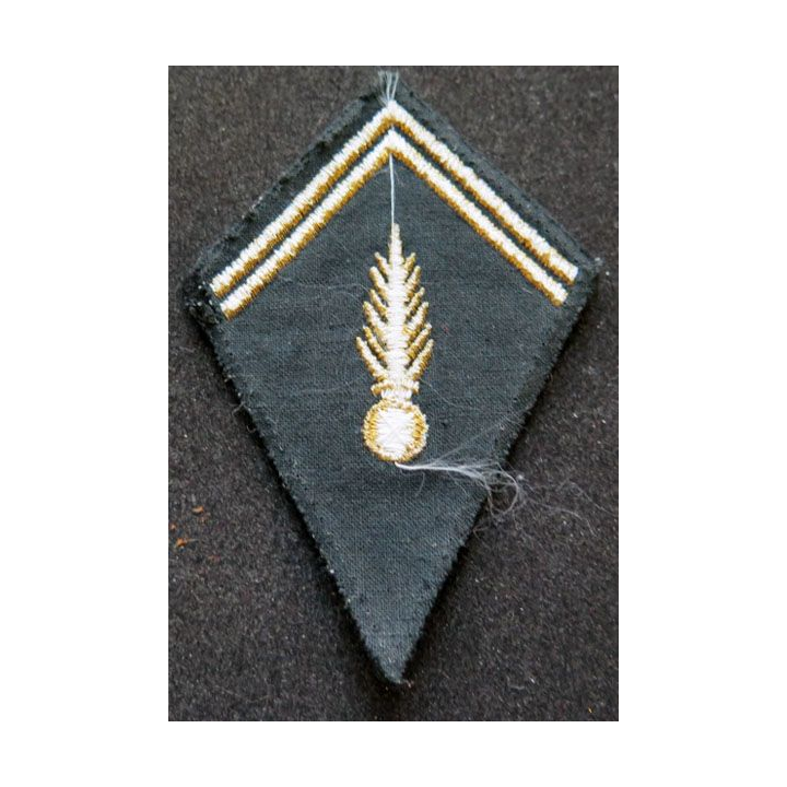 Insigne en losange de col de gendarmerie mobile en fils dorés