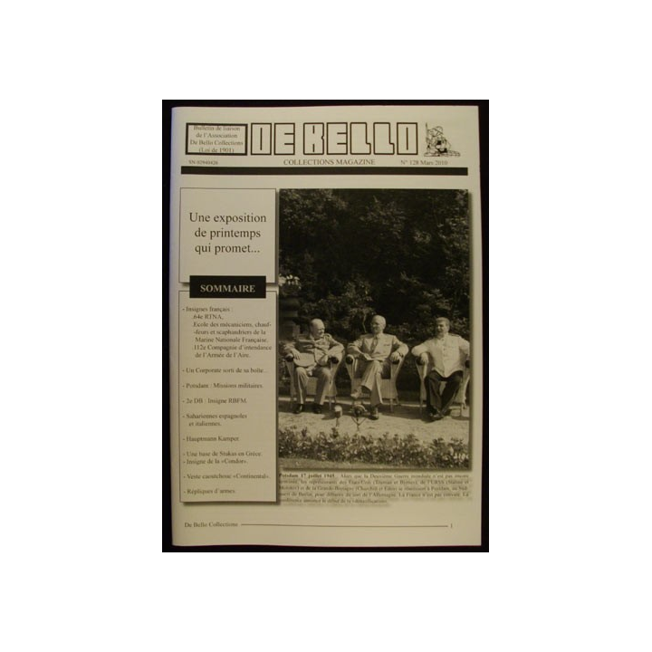 DE BELLO COLLECTIONS MAGAZINE N°128 MARS 2010