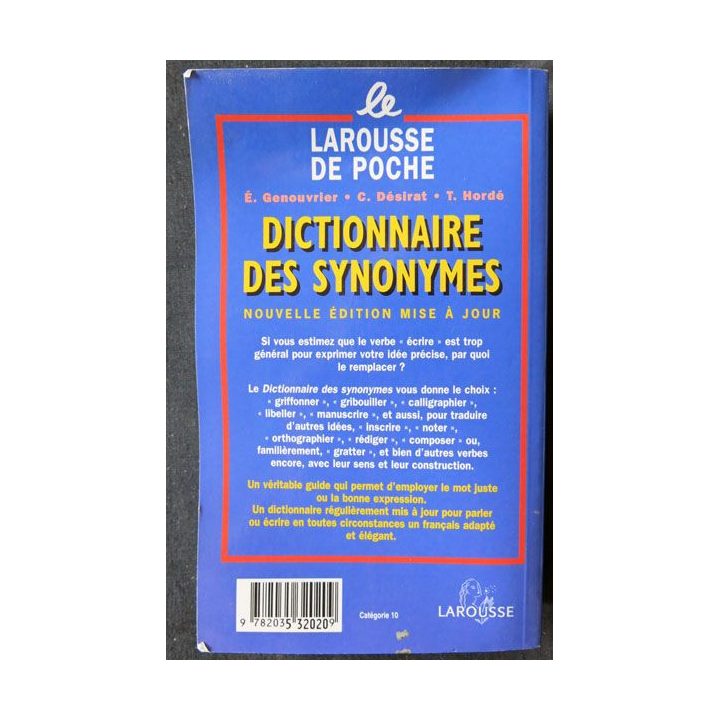 Le Larousse de poche  des synonymes aux éditions Larousse - F013