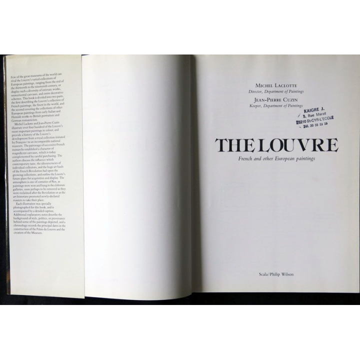 The Louvre (anglais) écrit Michel Laclotte et Jean-Pierre Cuzin aux éditions Scala  Philip Wilson - F013