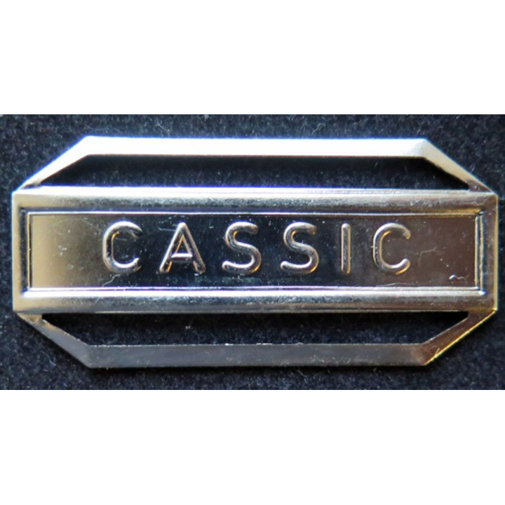 Barrette " CASSIC " en métal argenté