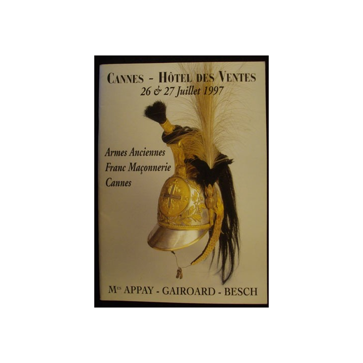 CATALOGUE APPAY - GAIROARD - BESCH CANNES 26 & 27 JUILLET 1997