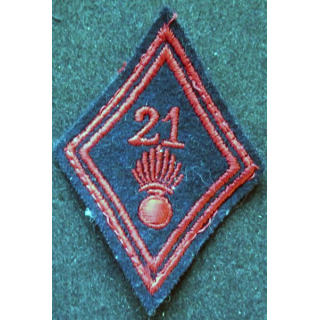 LOSANGE DE BRAS MODÈLE 45 :  21° régiment d'infanterie troupe