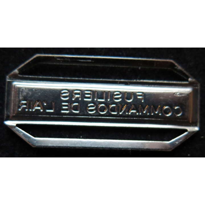 Barrette " FUSILIERS COMMANDOS DE L'AIR " en métal argenté