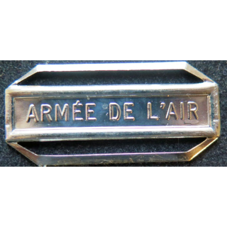 Barrette " ARMÉE DE L'AIR " en métal argenté