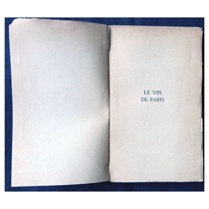 Le vin de Paris (nouvelles) écrit par Marcel Aimé aux éditions Gallimard (1947) - F013