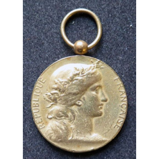 FRANCE : Médaille de la république française en bronze sans ruban 