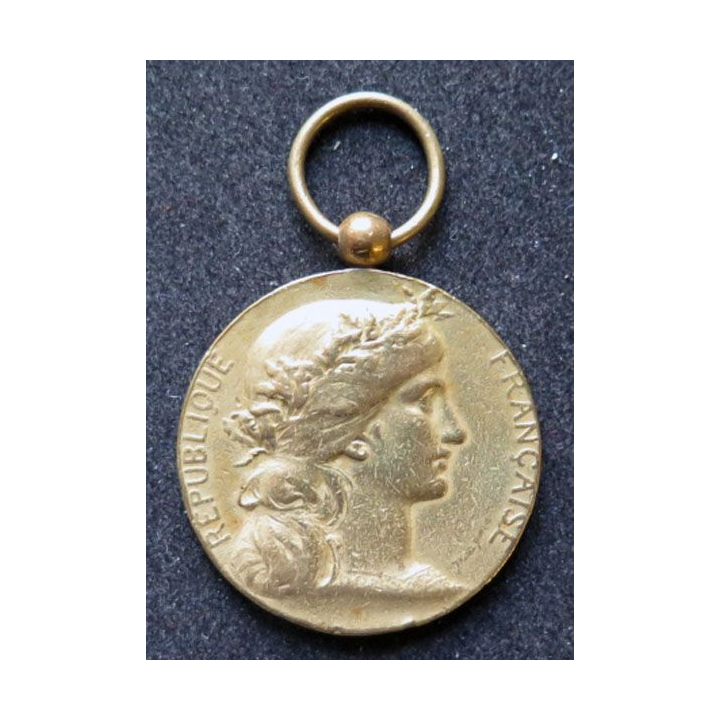 FRANCE : Médaille de la république française en bronze sans ruban 