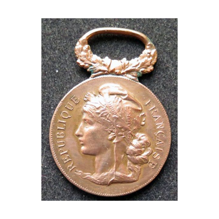 FRANCE : Médaille de la république française en bronze sans ruban 